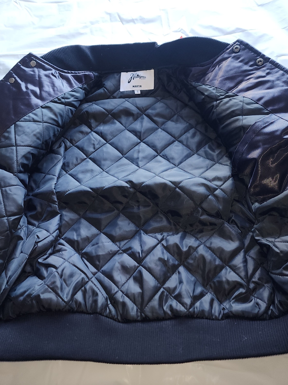 HEATHER CLASSICS MEN'S MARTIN DAMN GINA SATIN JACKET BLACK/PURPLE SIZE SMALL NWT - Picture 4 of 14